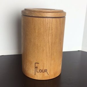 Teak flour container by Cornwall